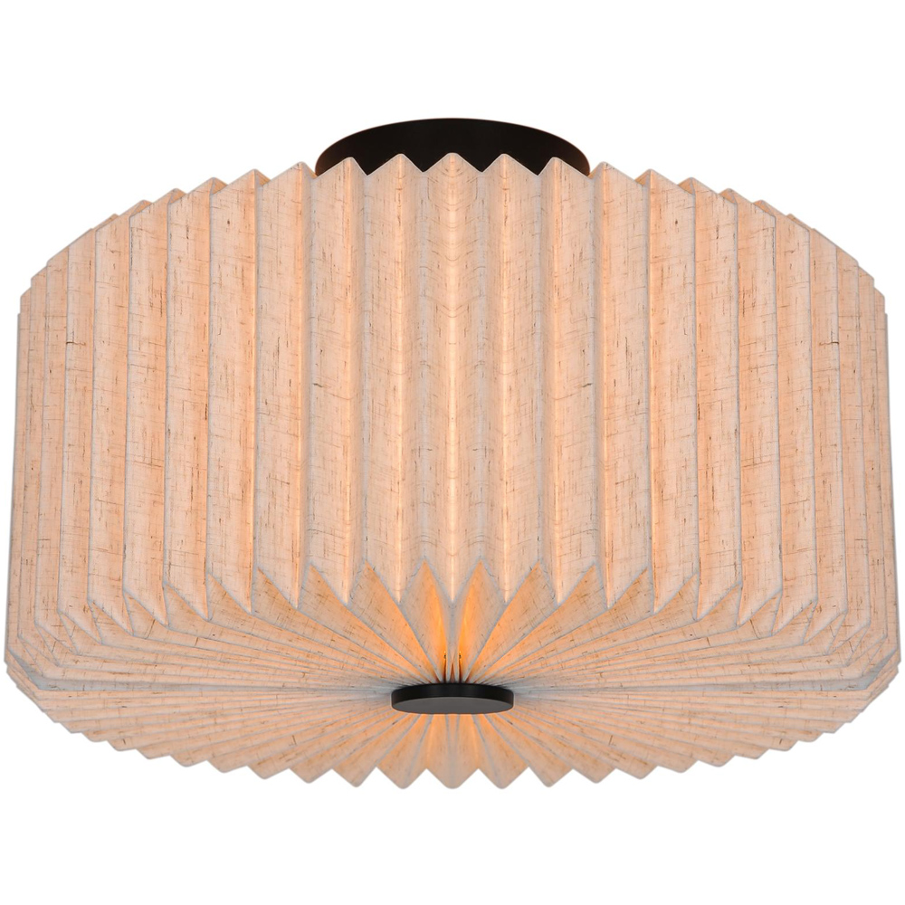 Nordlux Vivienne Black Pleated Ceiling Light Image 4
