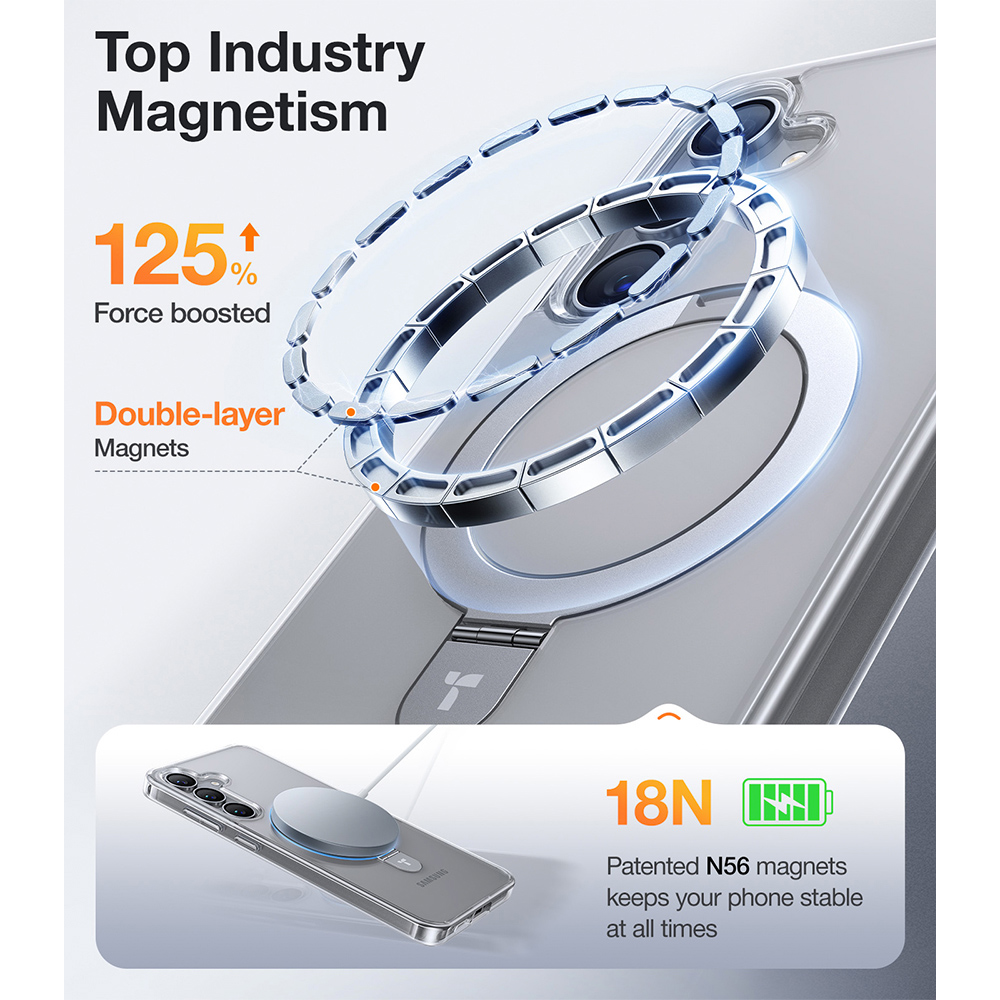 Torras Ostand Clear Samsung S25 Phone Case Image 2