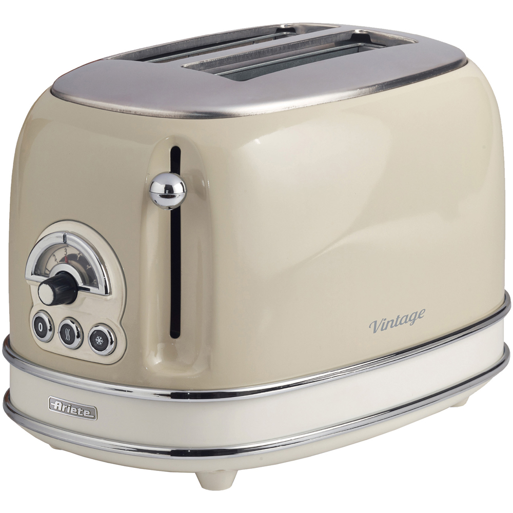 Ariete Vintage ARPK70 Cream 2 Slice Toaster and 1L Jug Kettle Set Image 3