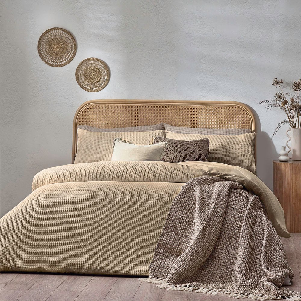 Yard Double Linen Chunky Waffle Duvet Set Image 1