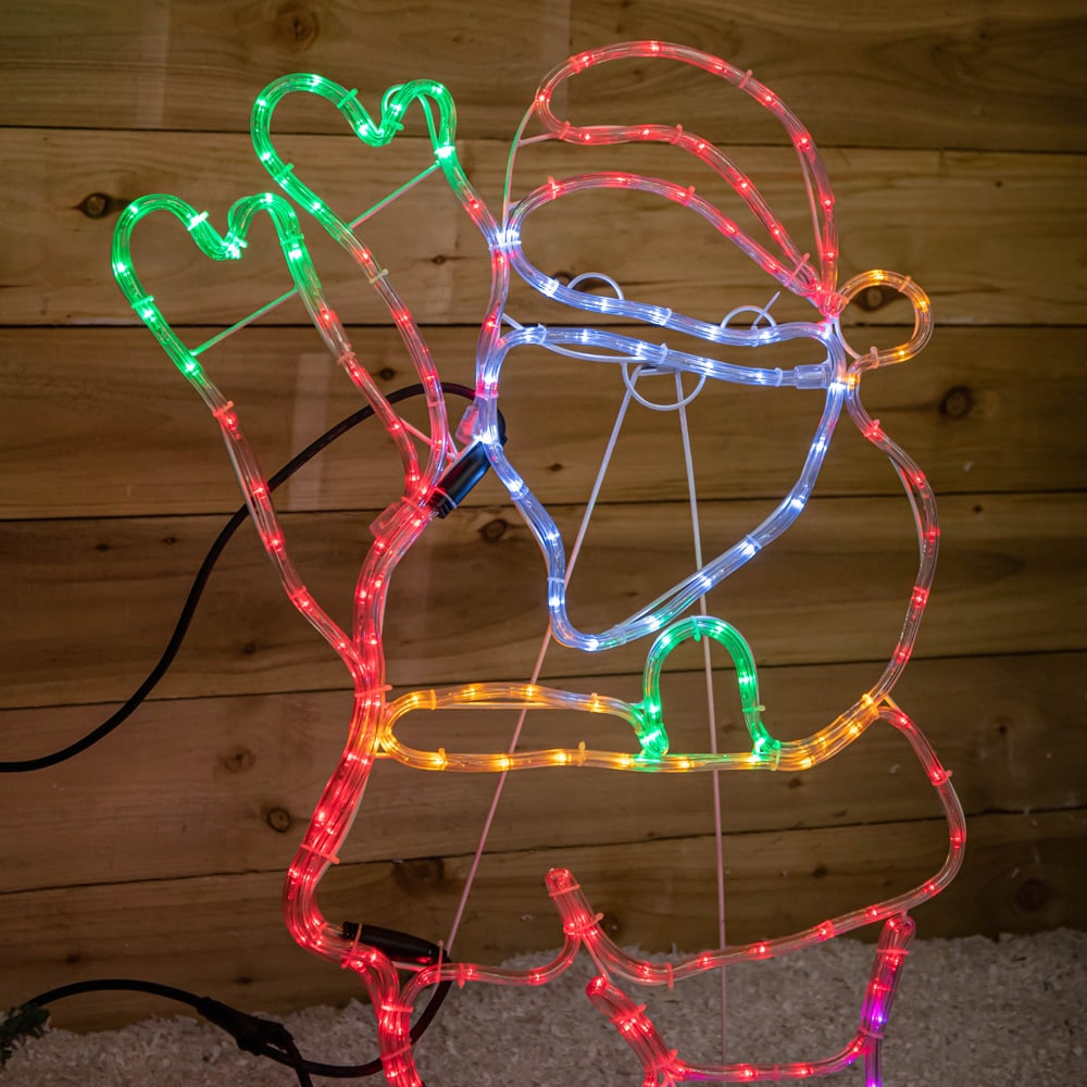 Samuel Alexander 192 Multicolour LED Standing Santa Christmas Rope Light 3ft Image 5