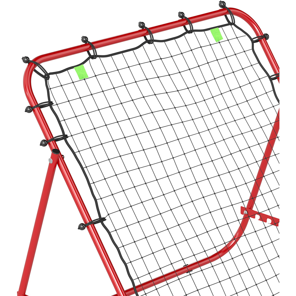 HOMCOM Adjustable Football Rebounder Net Training Aid Red Image 4