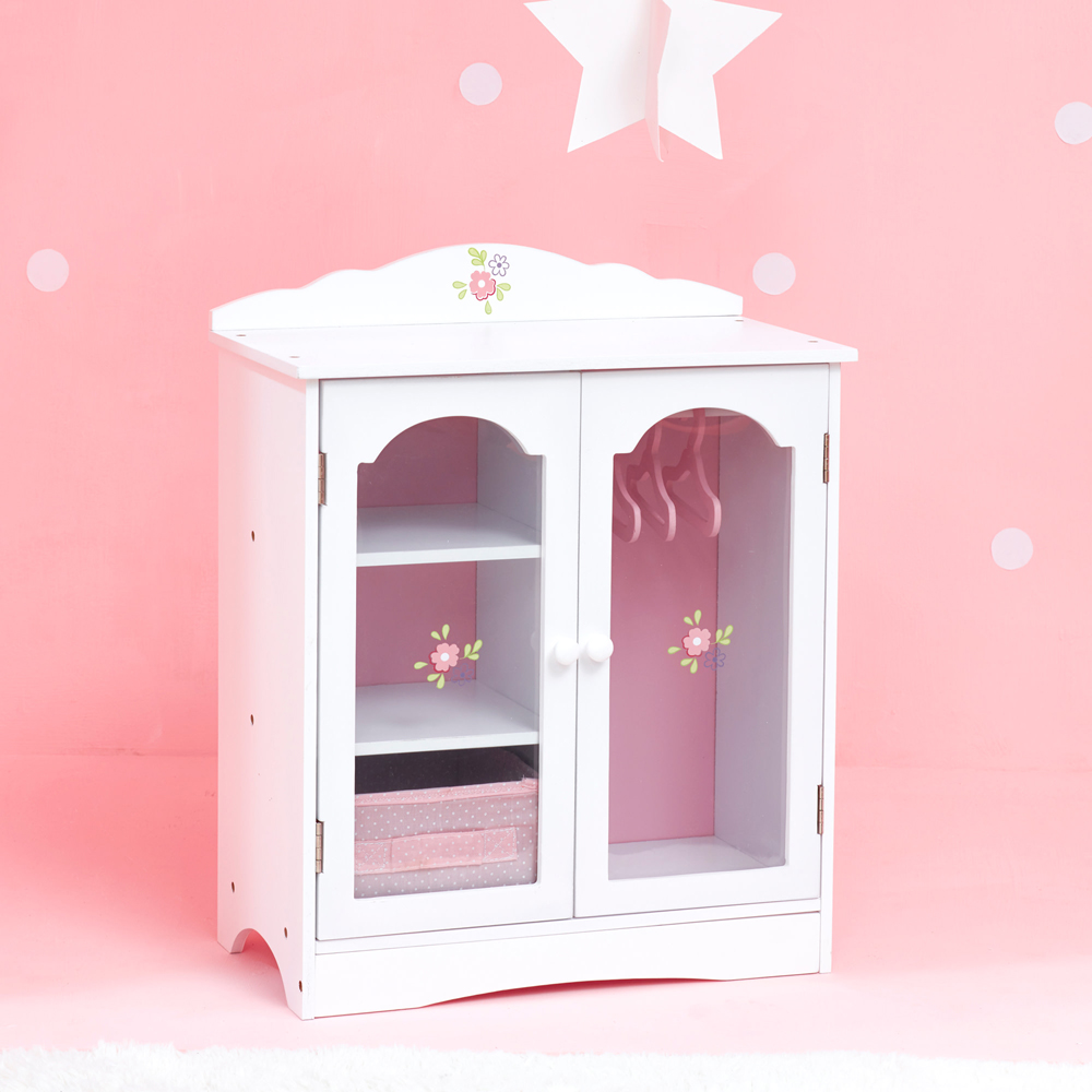 Teamson Kids Olivia's Little World Little Princess Doll Fancy Closet with 3 Hanger 18 inch Image 2