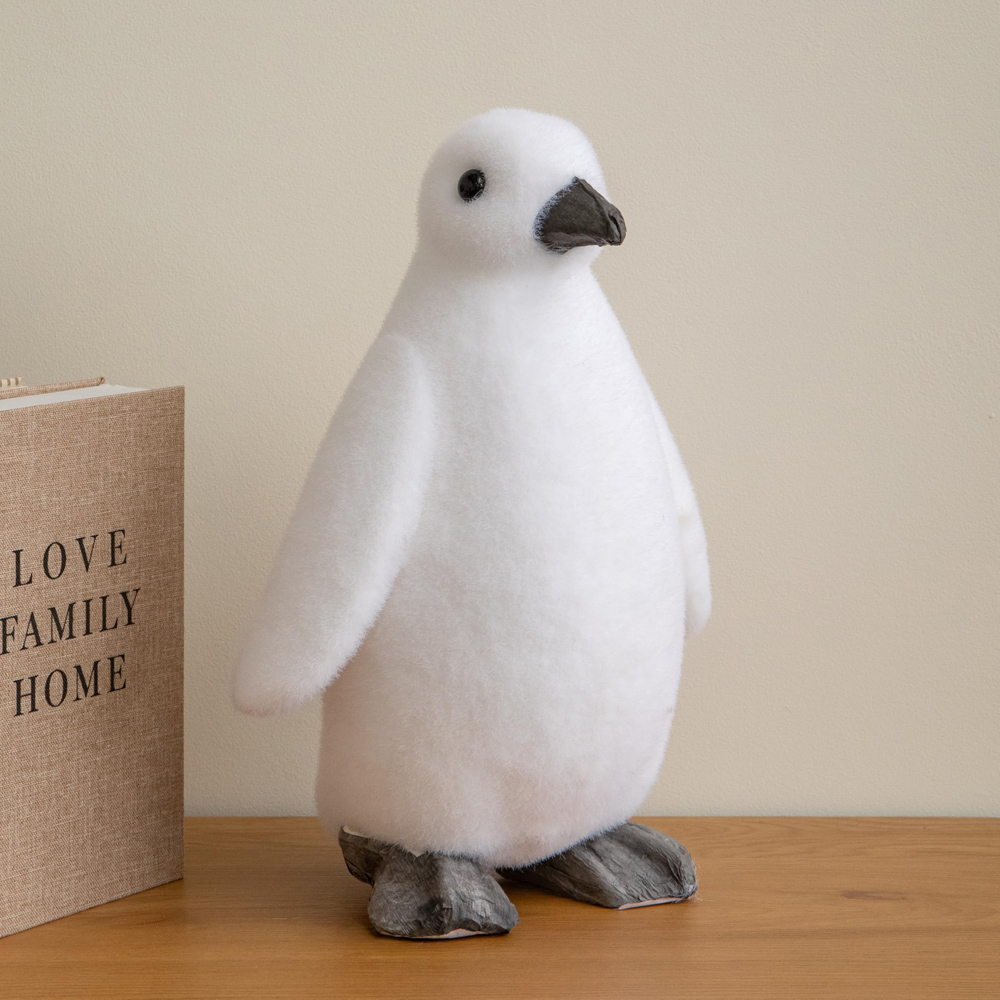 Samuel Alexander Freestanding Flocked Penguin Christmas Decoration 36cm Image 2