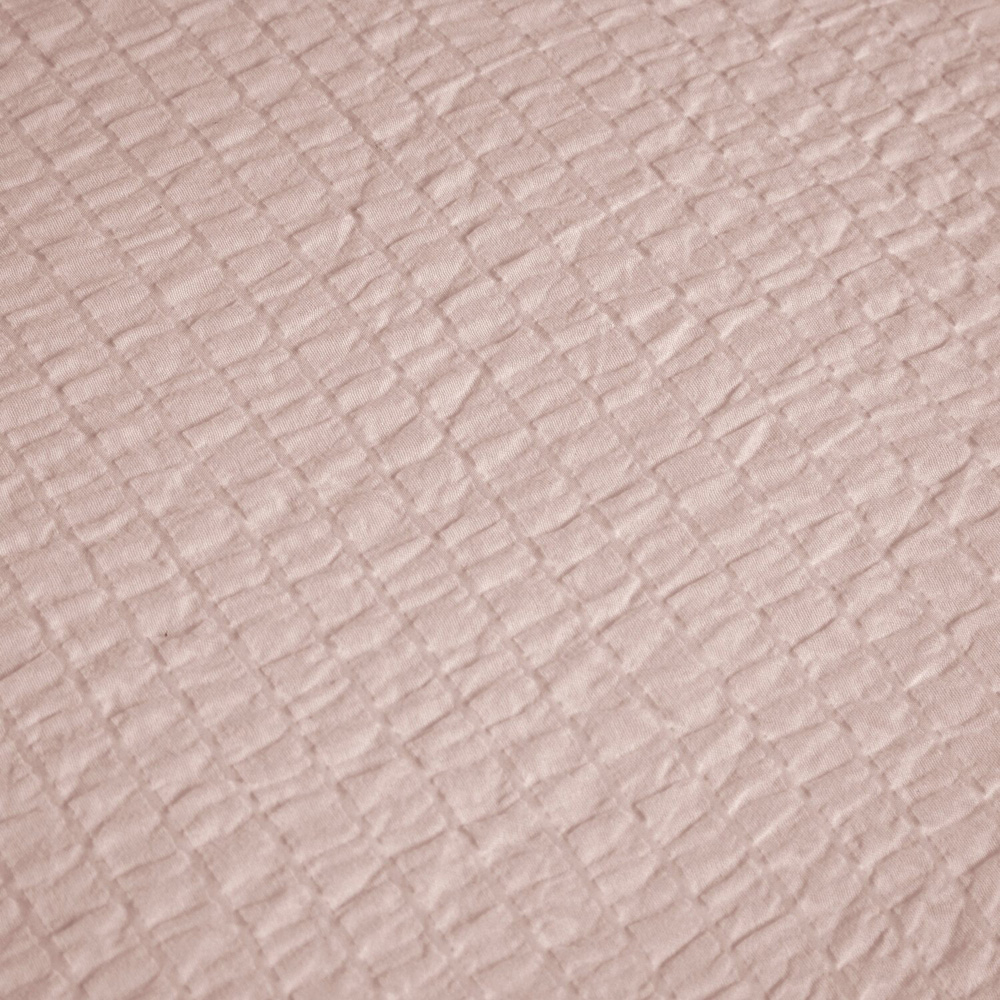 Seersucker Washable Duvet Set Blush Superking Image 3