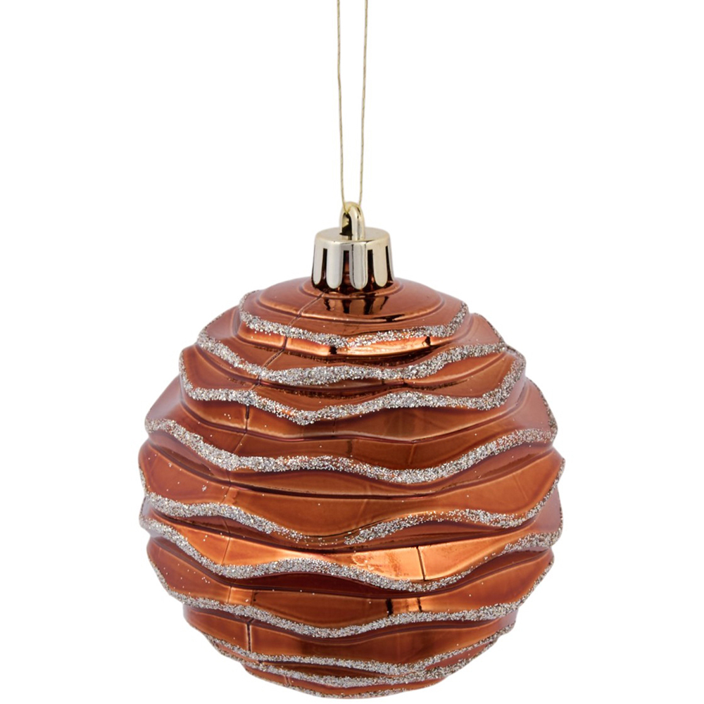 Pack of 16 Amber Charm Festive Baubles Image 7