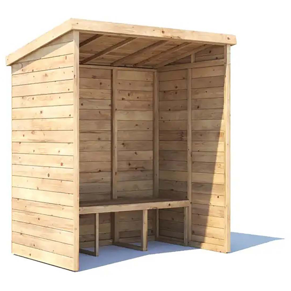 Dunster House Apocallipo 3 Seater 6 x 4ft Brown Pent Garden Arbour Image 2