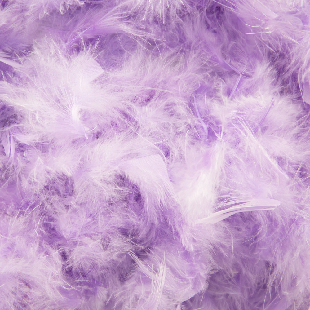 Happy Homewares Lilac Feather Decorated Pendant Shade Image 4