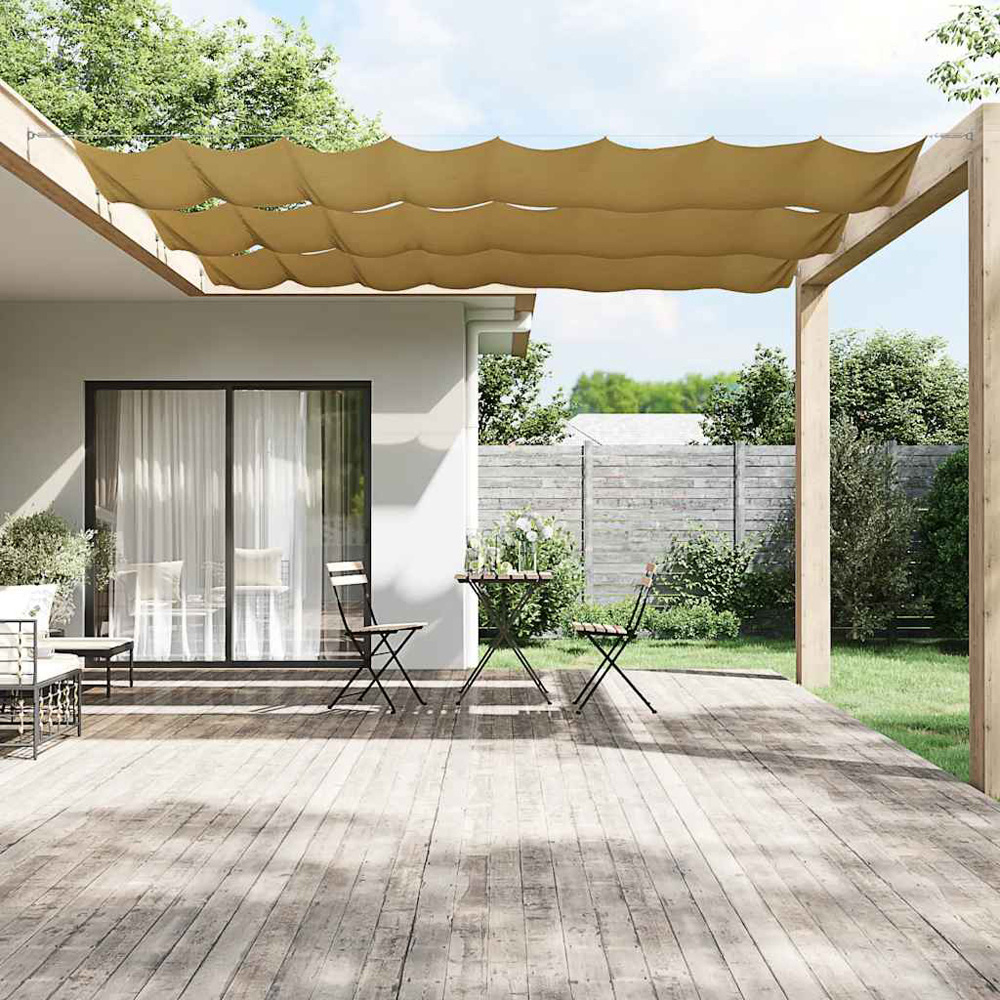 vidaXL Beige Oxford Fabric Vertical Awning 1 x 12m Image 1
