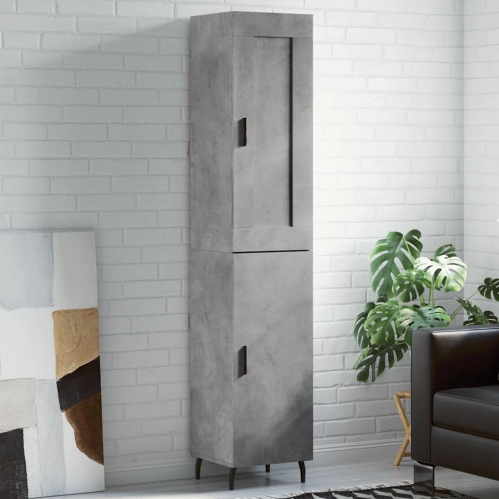 vidaXL 2 Door Concrete Grey Highboard Image 1