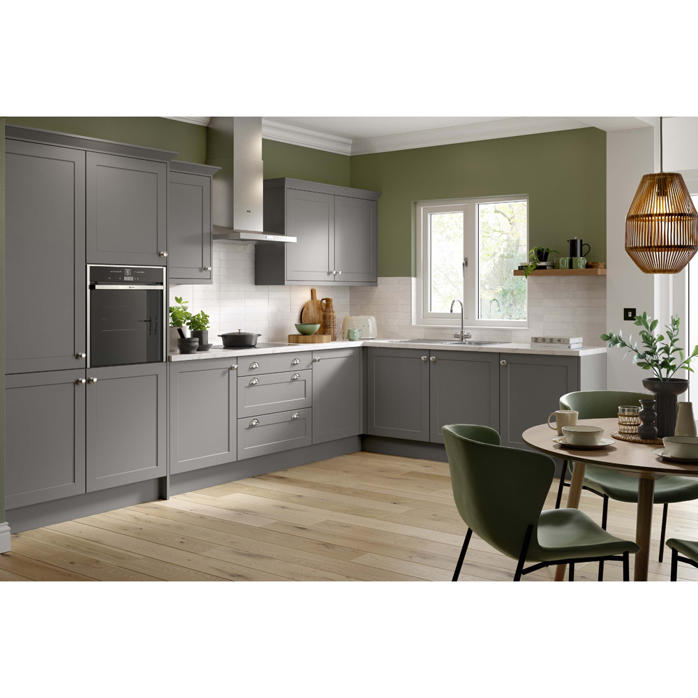 Kitchen Kit Shaker Matt Dust Grey Drawerline Base Cabinet 1000mm Image 2
