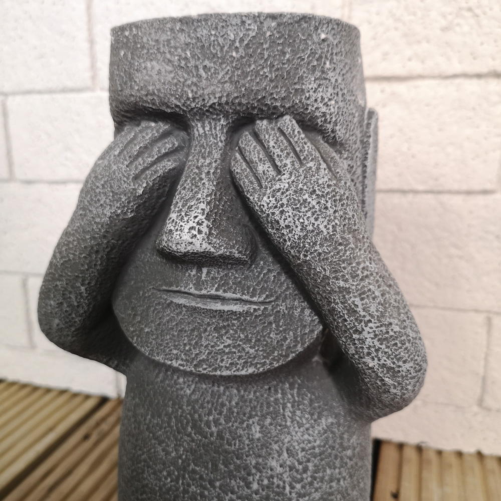 Samuel Alexander Easter Island See No Evil Outdoor Plant Pot 30cm Image 3
