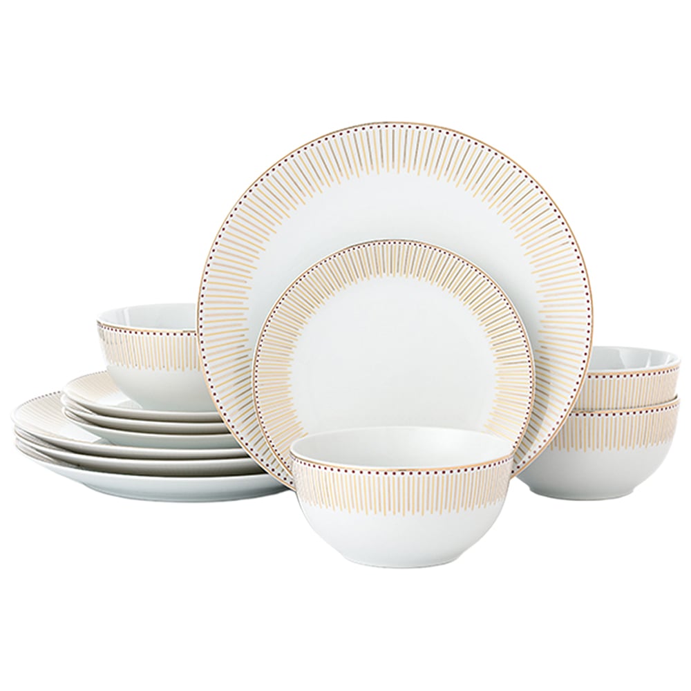 Waterside 12 Piece Gold Radiance Dinner Set Image 1