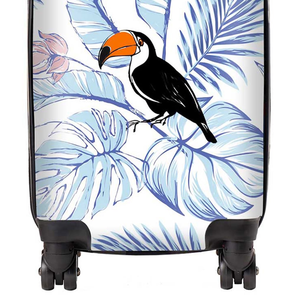 Warren Reed Designer Small Tropical Toucan Suitcase Image 2