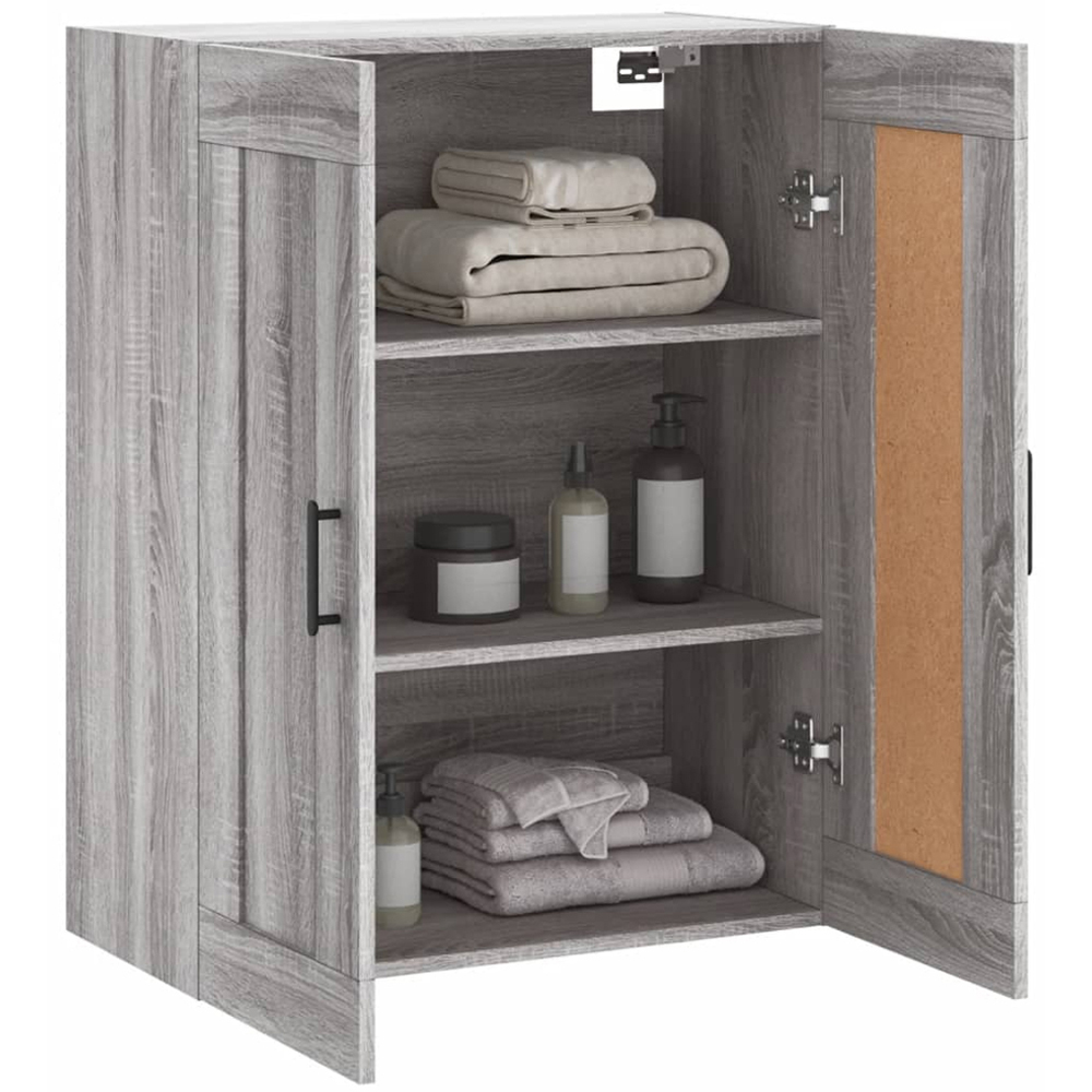 vidaXL 2 Door Grey Sonoma Wall Mounted Cabinet Image 5