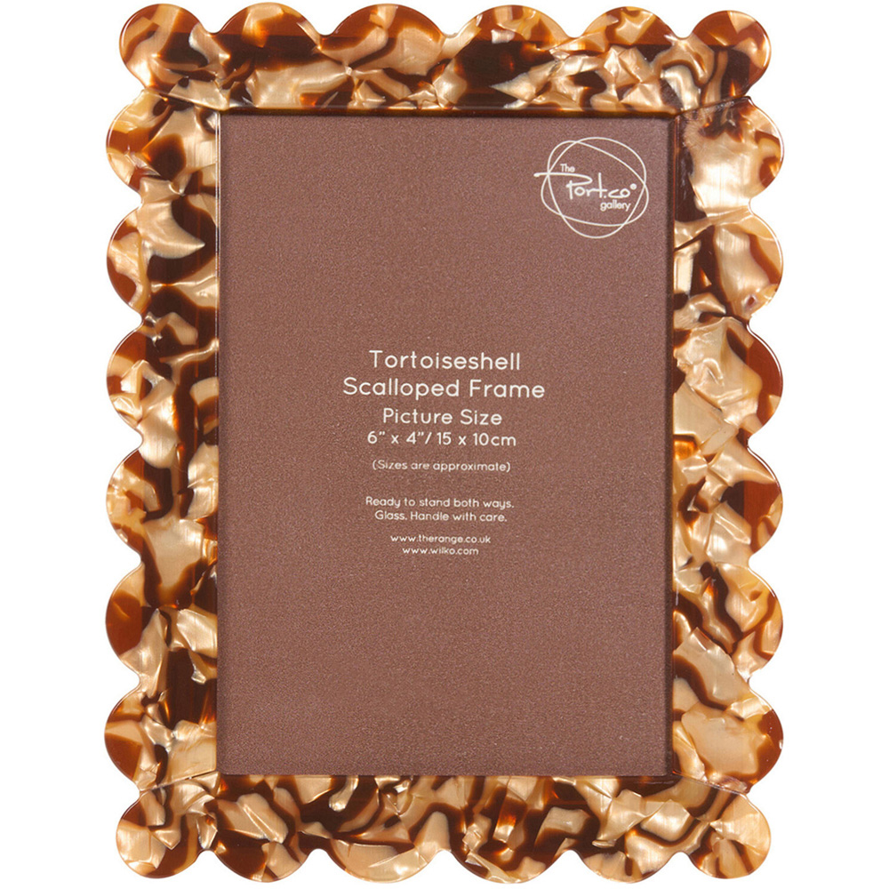 Tortoiseshell Scalloped Photo Frame Image 1