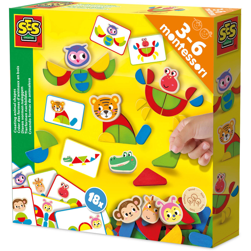 SES Creative Montessori Animal Shape Set Image 1
