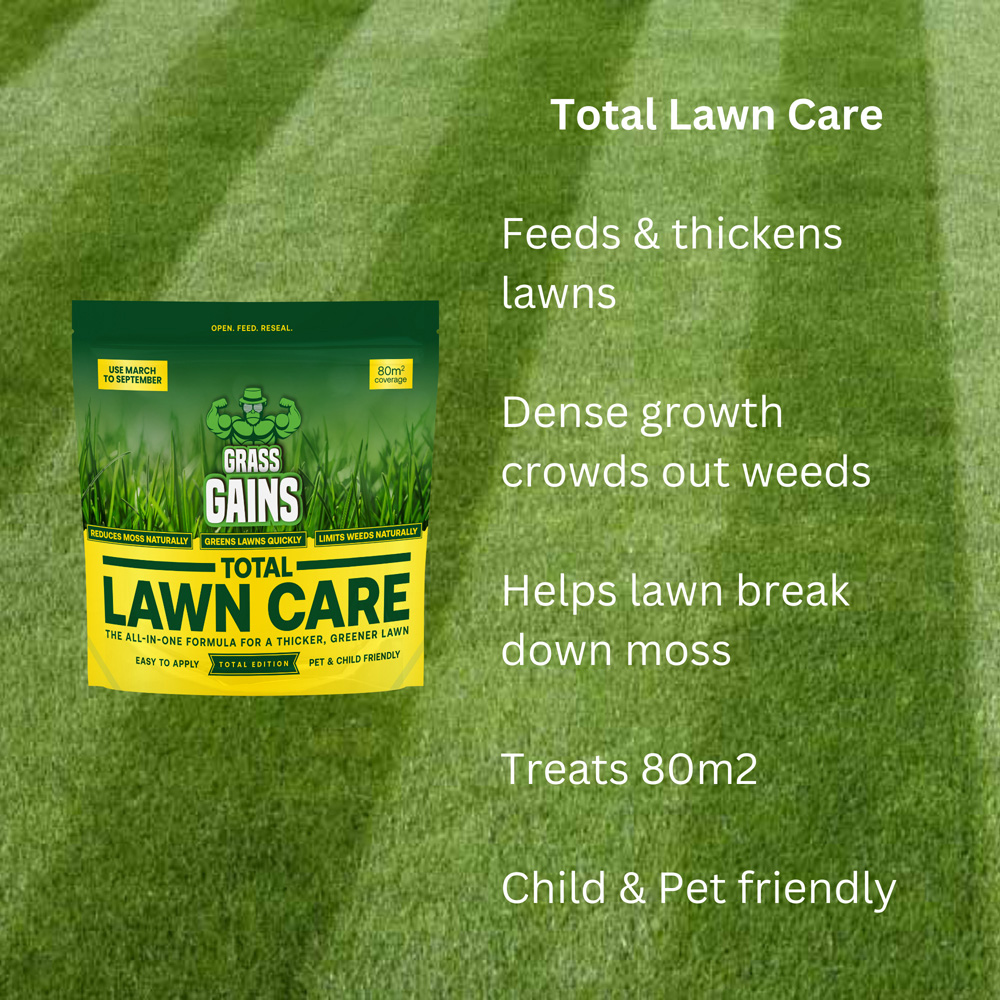 Grass Gains Total Lawn Care Premium Lawn Feed and Super Seed Lawn Rescue Bundle Image 4