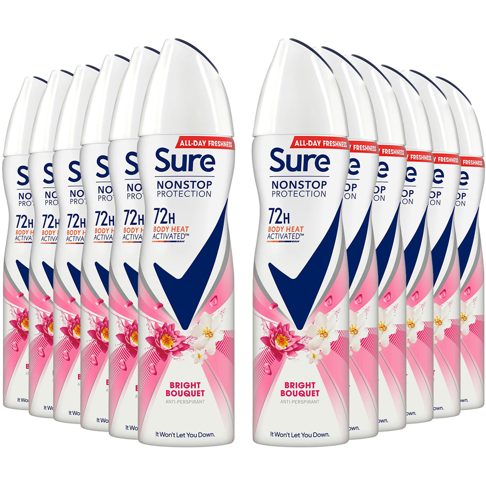 Sure Women Bright Bouquet 72H Nonstop Protection Anti-Perspirant Deodorant 150ml 12 Pack Image 1