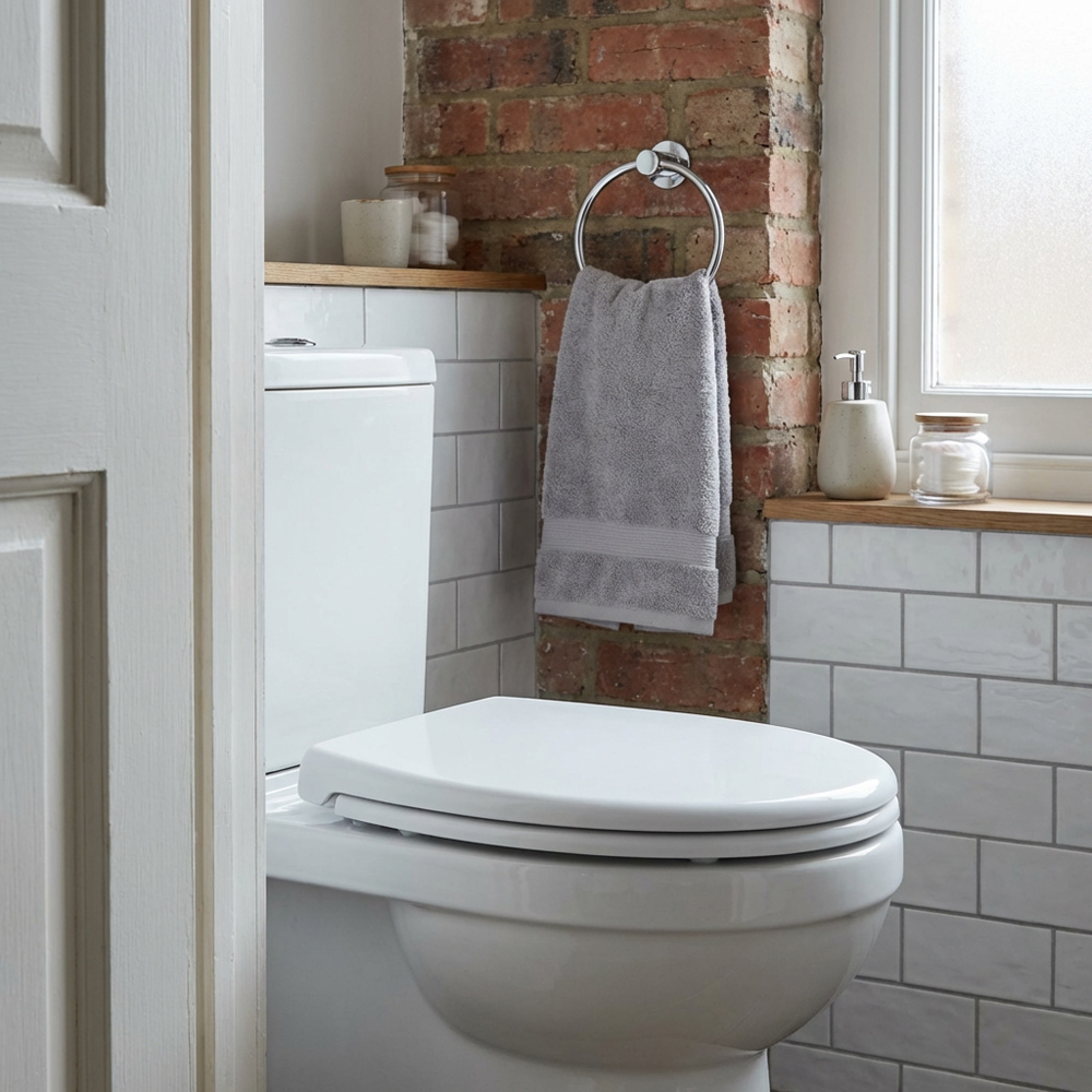 Soho White Duroplast Toilet Seat Image 3
