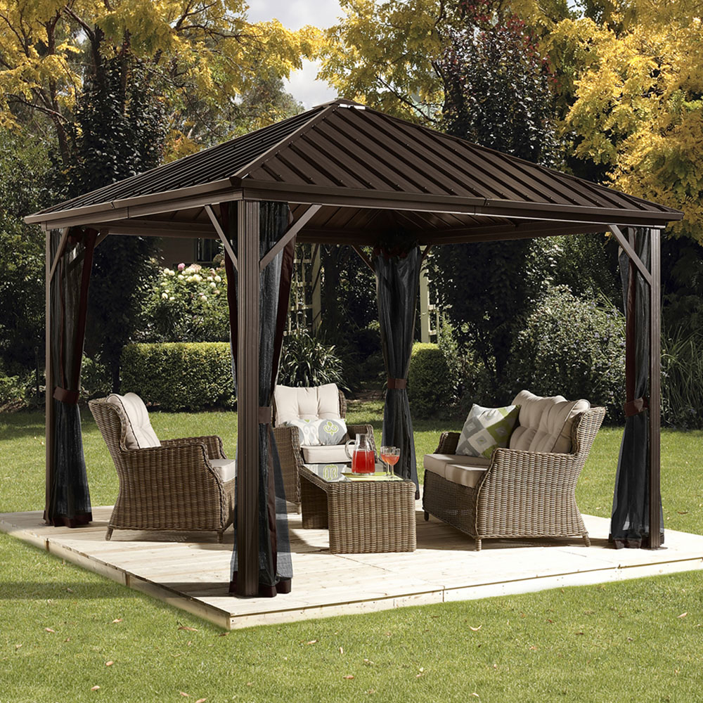 Sojag Dakota 3 x 3m Brown Gazebo Image 1