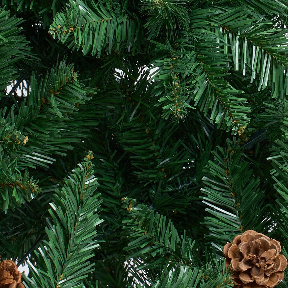 Living and Home Artificial Christmas Tree with Pine Cones and Red Berries 6ft Image 3