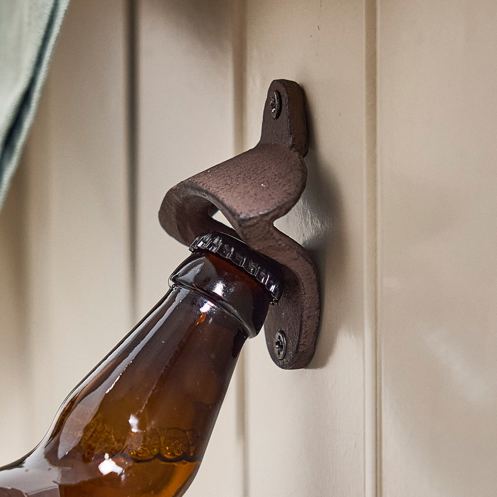 Dibor Cast Iron Wall Mounted Bottle Opener Image 5