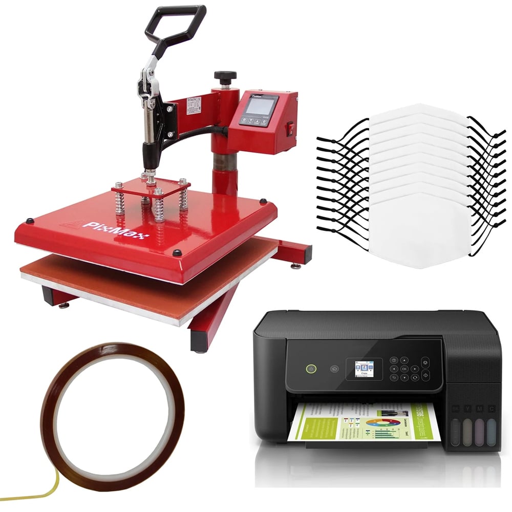 MonsterShop Swing Heat Press 38cm and Eco Tank Printer Set Image 1