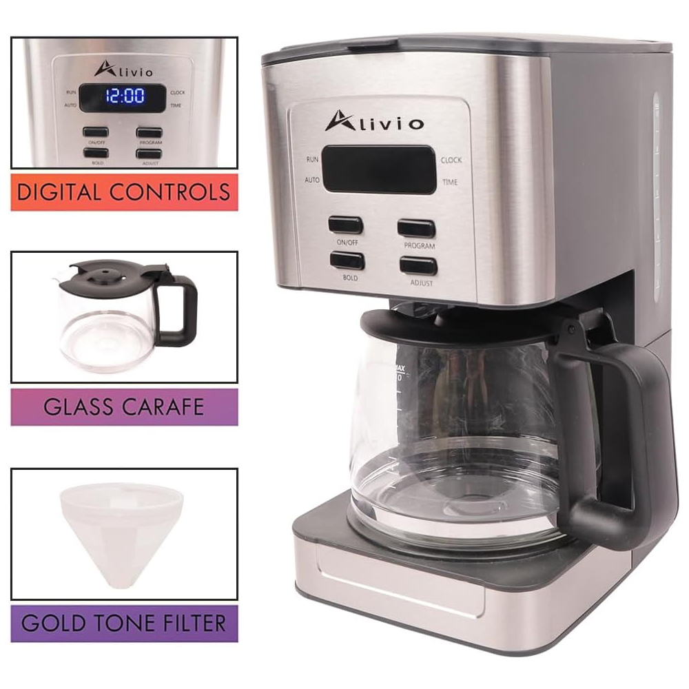 Alivio 1.3L Filter Coffee Machine with Programmable Timer Image 3