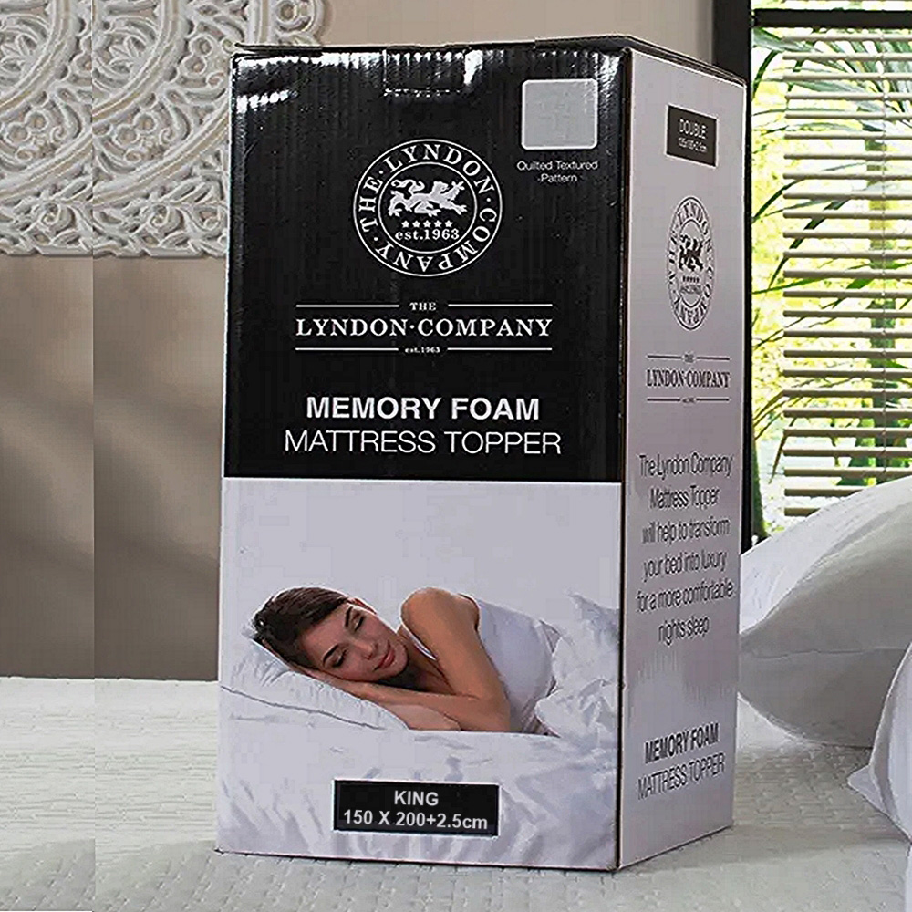 The Lyndon Company King Size Memory Foam Mattress Topper Image 2