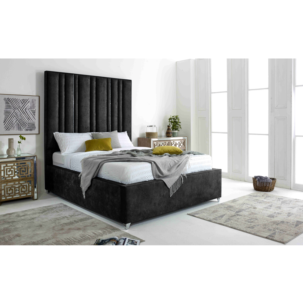 Eleganza Madrid King Size Granite Oakland Fabric Bed Frame Image 5