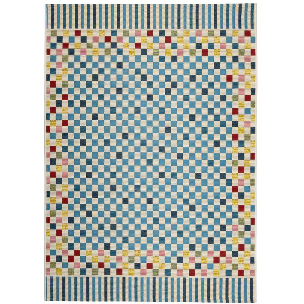 Homemaker Tropico Checker Blue Rug 120 x 170cm Image 2