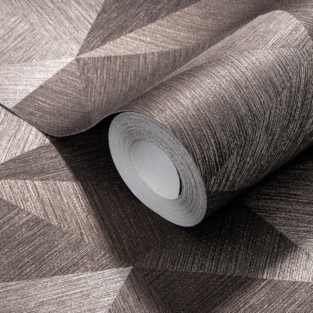 Erismann Designer Luxury 3D Diamond Brown Wallpaper Image 2