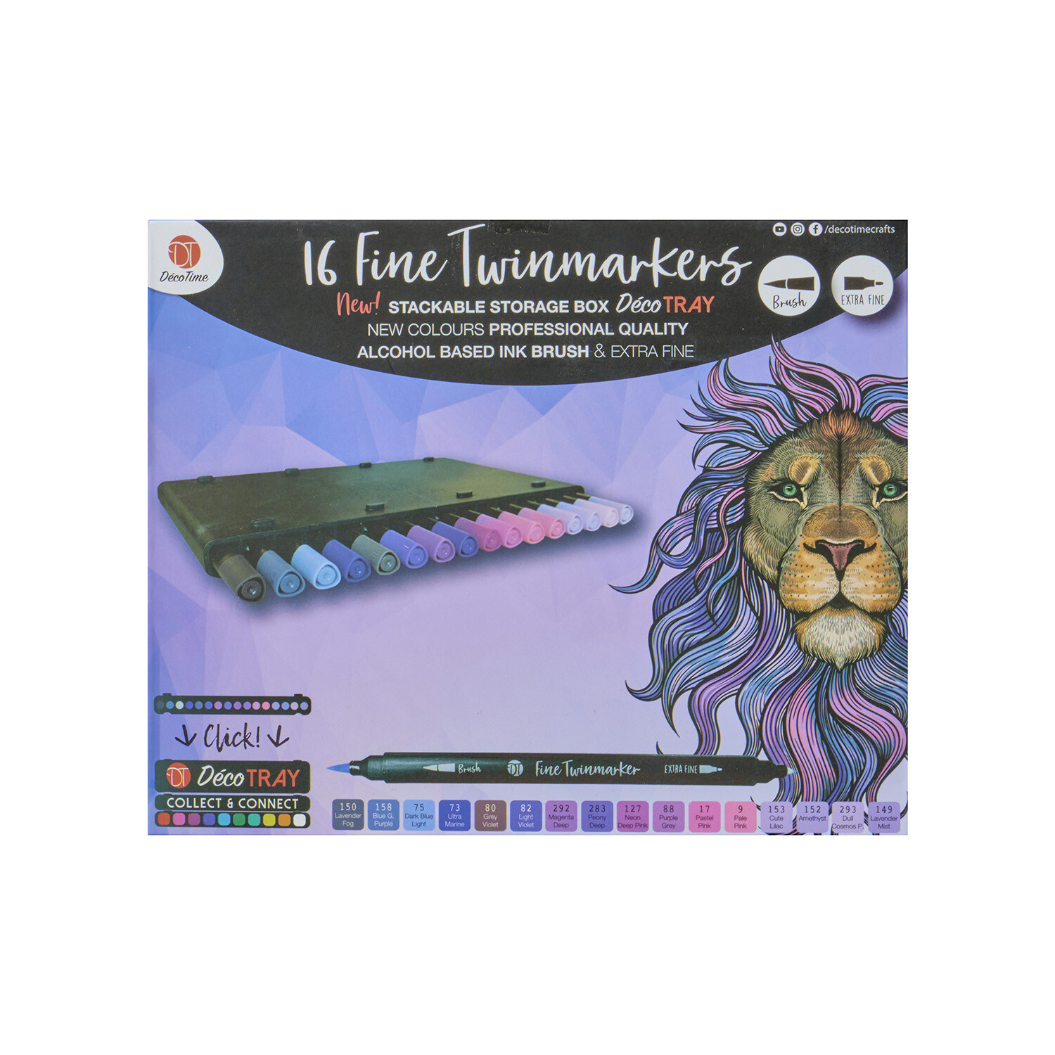 Pack of 16 Deco Time Fine Tip Twin Markers Image 3