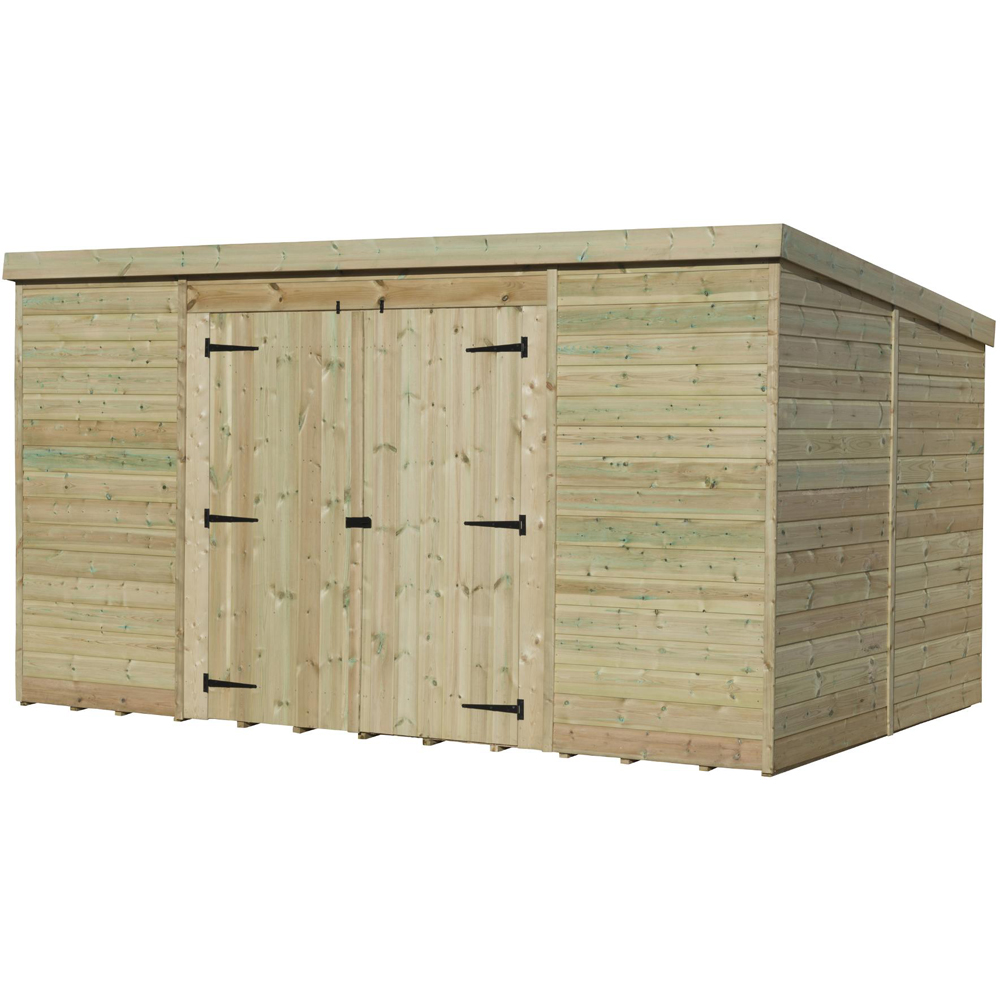 Empire Sheds 5000 12 x 8ft Double Door Tongue and Groove Pent Garden Shed Image 1
