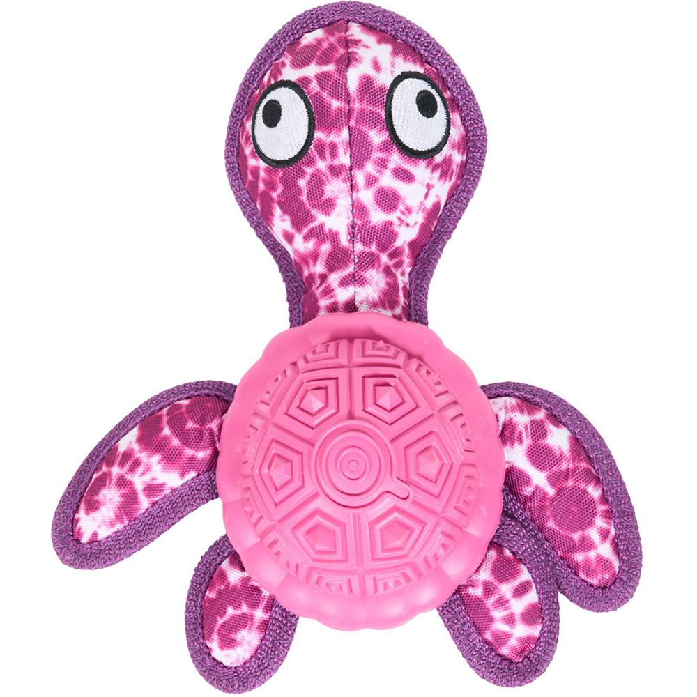 Turtle with Rubber Shell Dog Toy Image 4