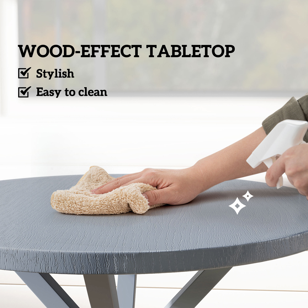 Outsunny 4 Seater Wood Effect Top Garden Table Image 6