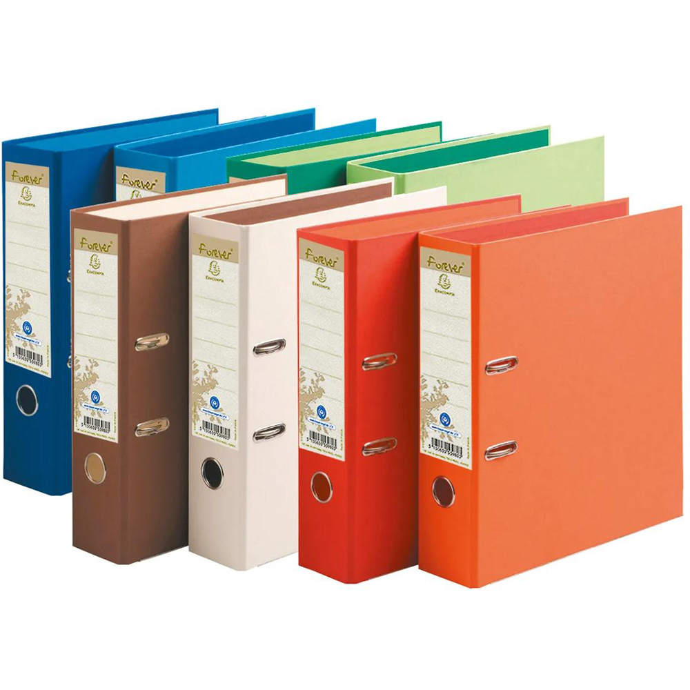Exacompta PremTouch A4 Multicolour Recycled Lever Arch File 10 Pack Image 2