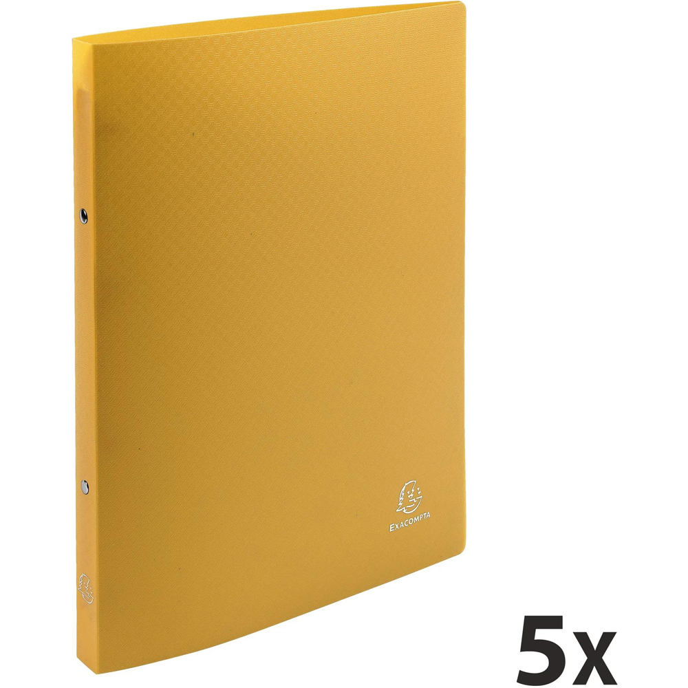 Exacompta A4 Yellow 2R Ring Binder 25 Pack Image 7