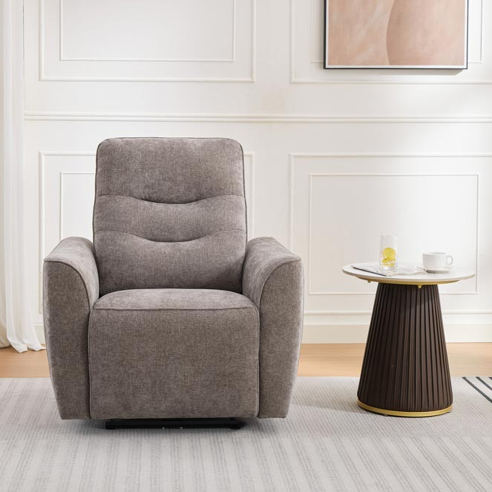Midtown Stone Fabric Recliner Chair Image 3
