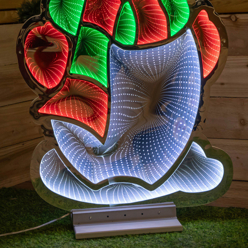 Samuel Alexander Multicolour Infinity LED Light Up Snowman Christmas Decoration Image 6