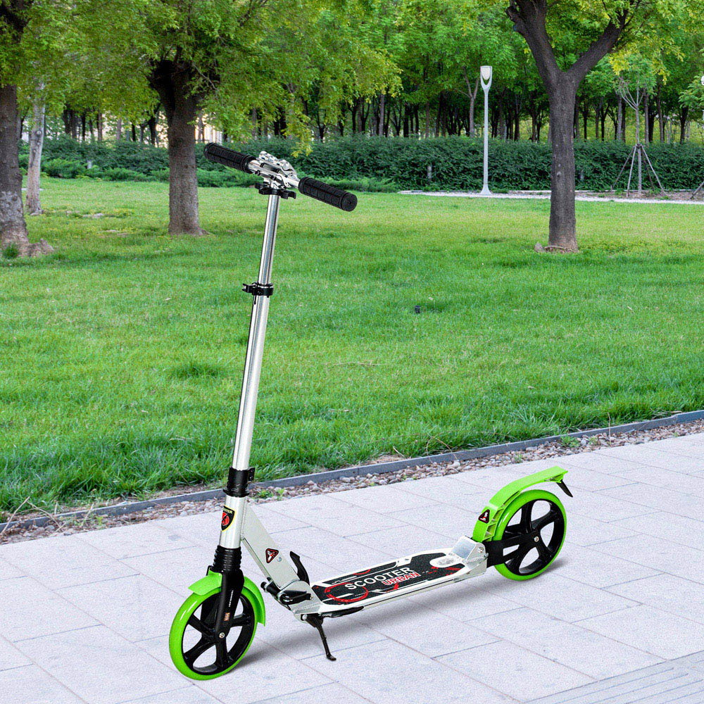 HOMCOM Green Adult Foldable Kick Scooter Image 8