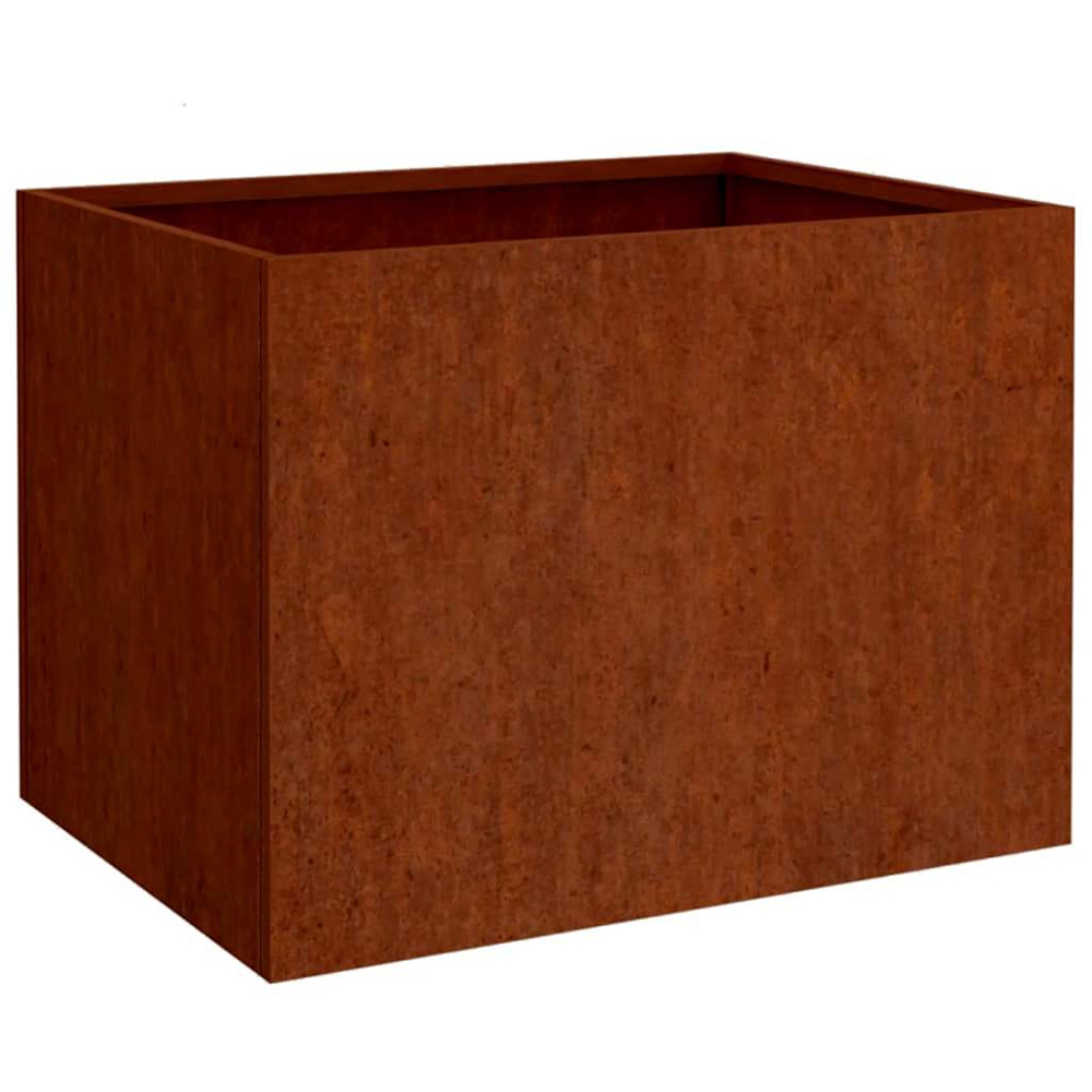 vidaXL Brown Corten Steel Garden Planter 46 x 62 x 47cm Image 1