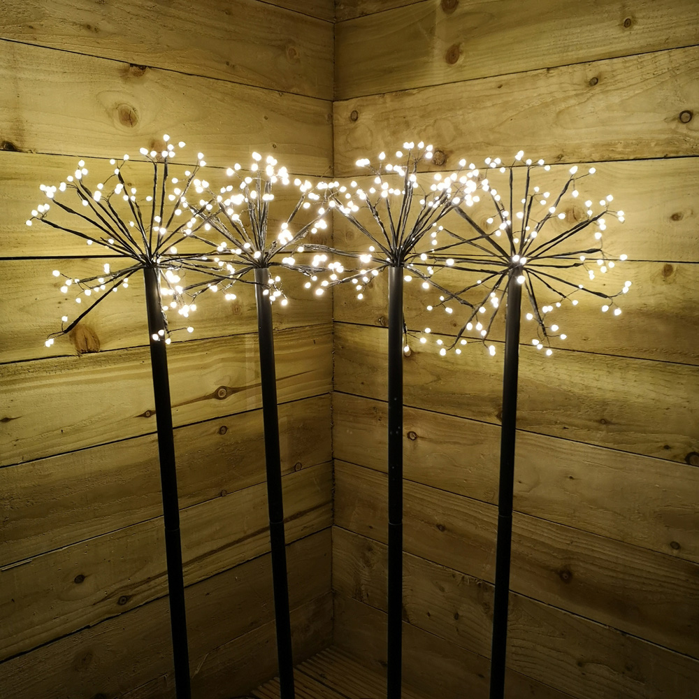 Samuel Alexander Sputnik Sparkler Warm White LED Path Light 100cm 4 Pack Image 1