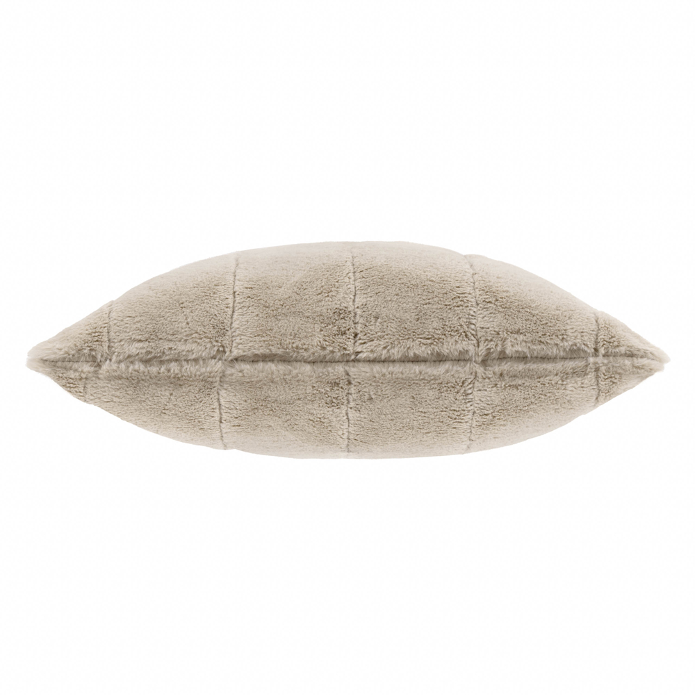 Paoletti Empress Oatmeal Faux Fur Cushion 45 x 45cm Image 5