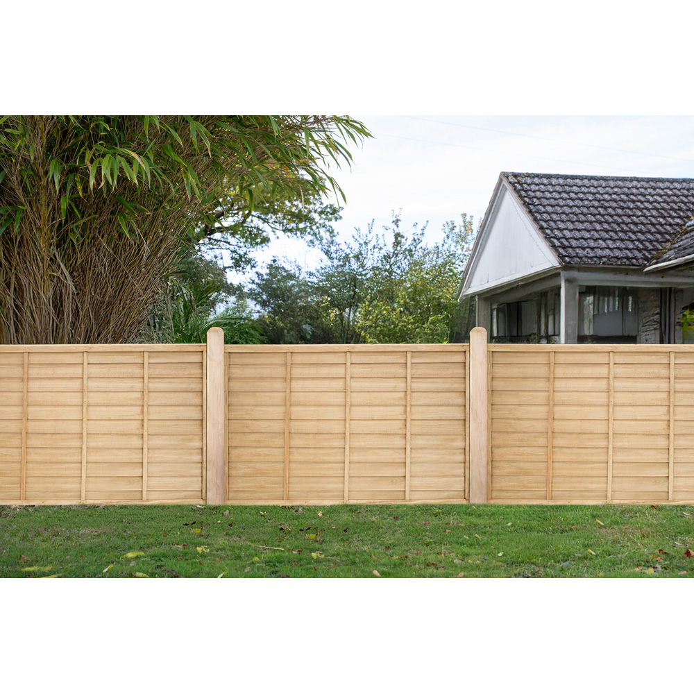 Forest Garden 6 x 4ft Natural Signature Lap Fence Panel Image 5