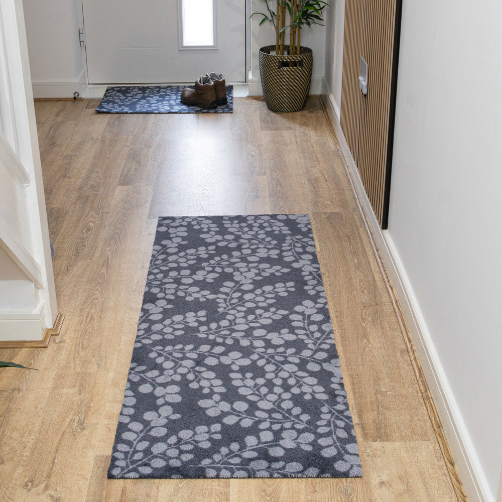 JVL Mega Grey Branches Latex Backed Door Runner 57 x 150cm Image 2