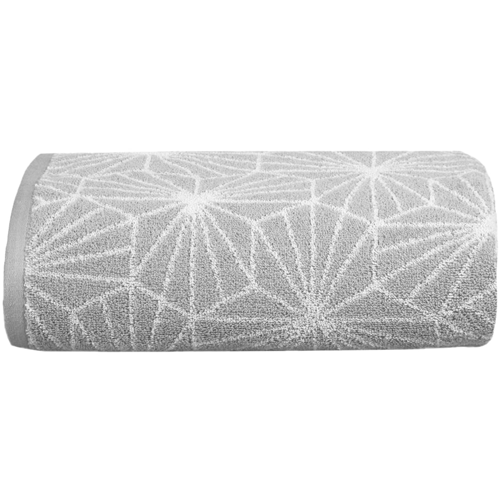 Allure Bath Fashions Grey Geometric Bath Towel Image 1