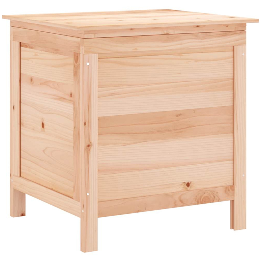 vidaXL 56.5 x 50 x 49cm Brown Fir Wood Garden Storage Box Image 1