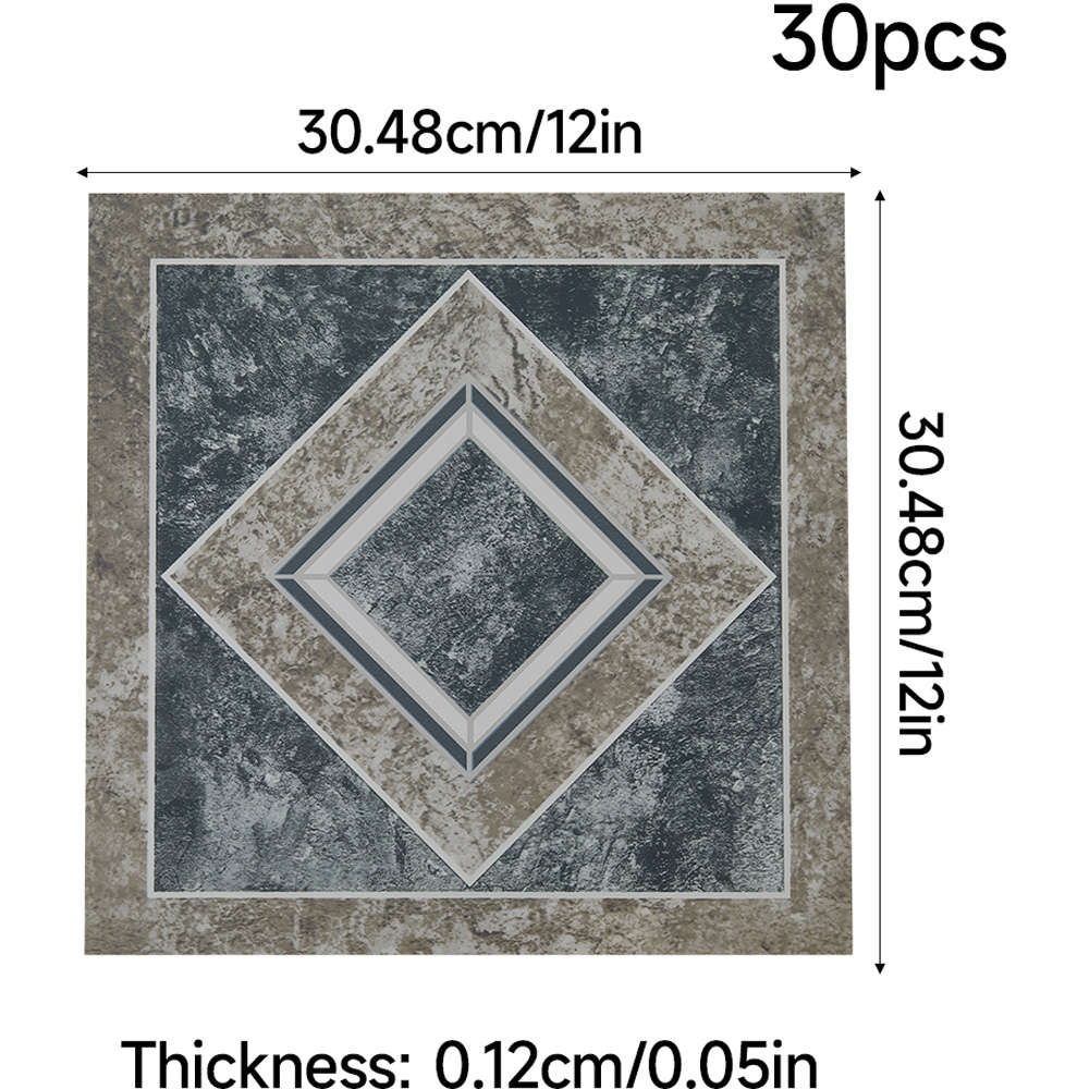 Living and Home Marble Effect Brown Edge Self-Adhesive PVC Flooring Tile 30 Pack Image 9